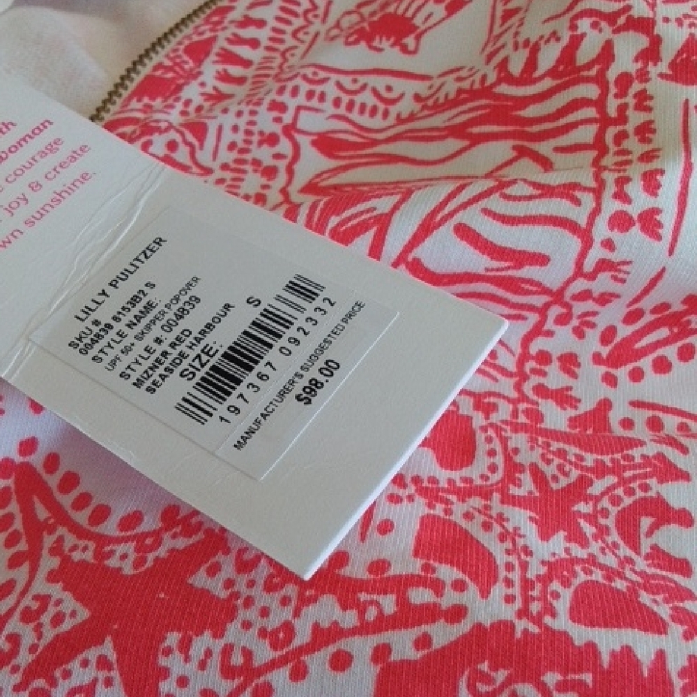 Lilly Pulitzer Pink and White Sweatshirt - Picture 2 of 5